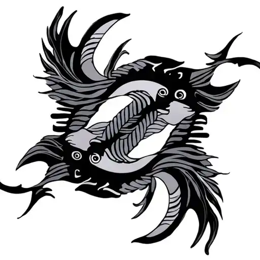 Libra And Pisces Over Tribal