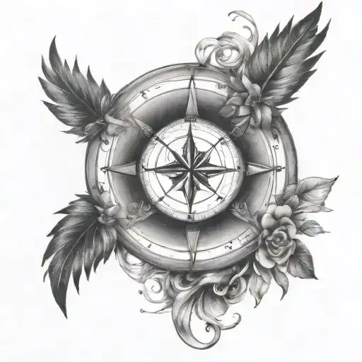 Little Girl Compass Rose Intertwined