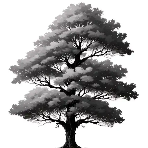 Laub In Cursive Writing On A Tree