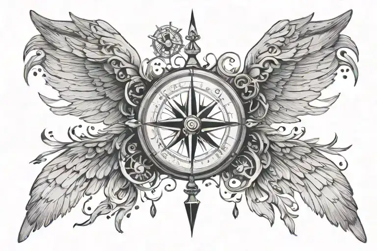 Wings Spread And Compass
