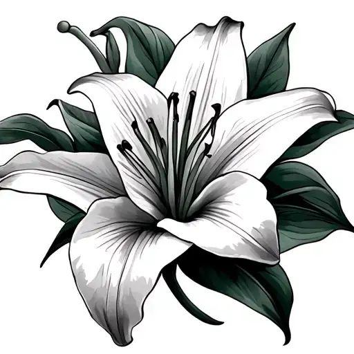 Lily Flower With Mom In Cursive