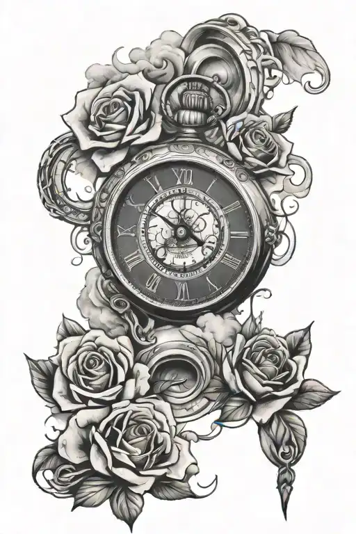 1 Stopwatch With Clouds Roses And Stairway To Heaven