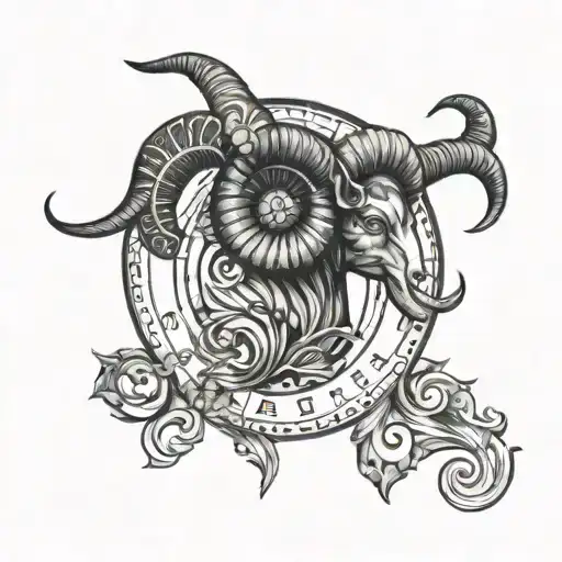 Zodiac Aries For Back Of Neck