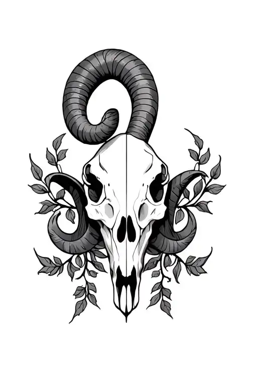 Ram Skull And Vines Wrapping