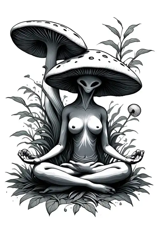 Meditation Alien Mushroom