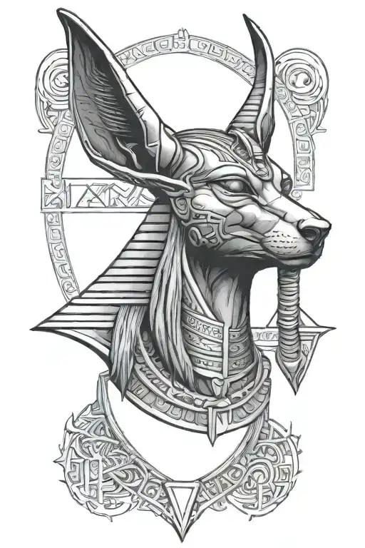 Egyptian Symbols And Anubis Egiptian God