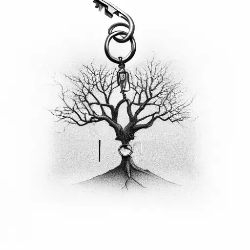 A Family Tree With Car Keys Hanging From The Branches