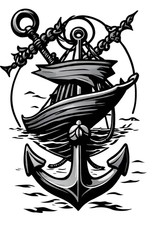 Background For Boat And Anchor