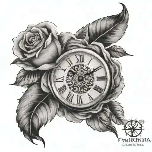 Roses Clock Athena Godess