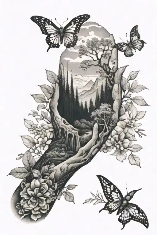 Nature Scene Full Hand