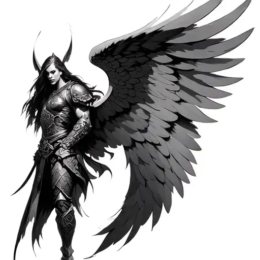 Warrior With Wing Left One