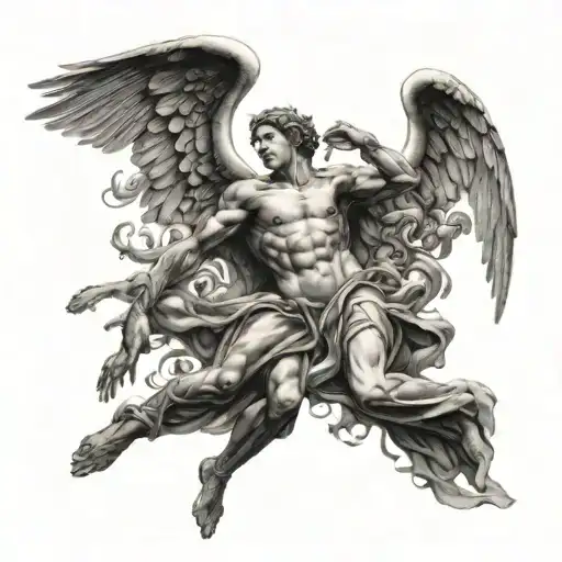 Falling Angel Men Posing Together Looking