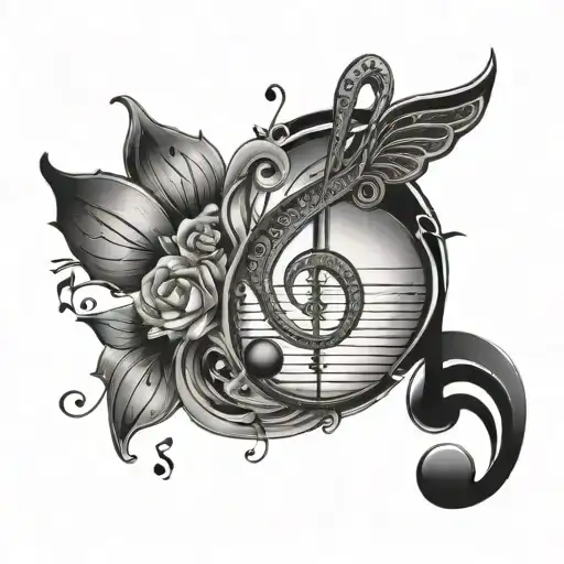 A Semicolon With Music Notes