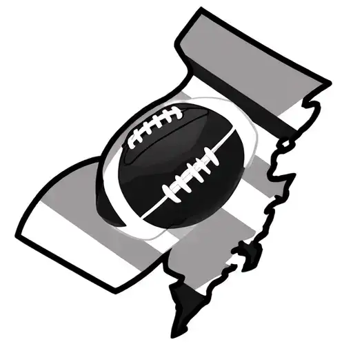 New Jersey Outline With Football Pattern