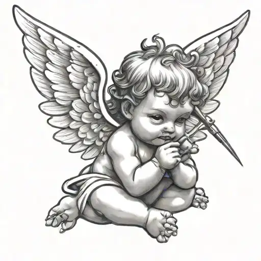 Baby Cupid Angel Shooting
