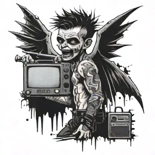 Punk Smashes Tv With A Bat Wings