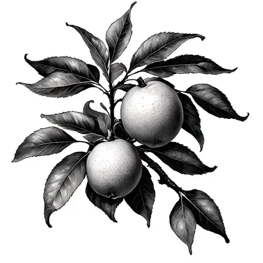 Lemon Tree Branch Landscape