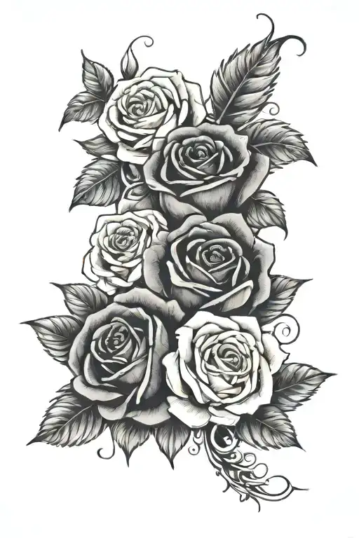 Rainbow And Roses Intertwined