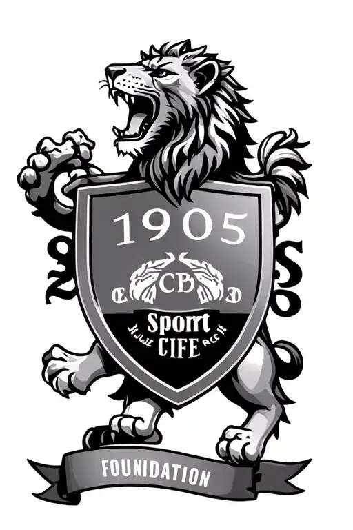 Club Sport Recife Tact With A Lion Roaring The Club's Shield And The 1905 Realistic Foundation Date
