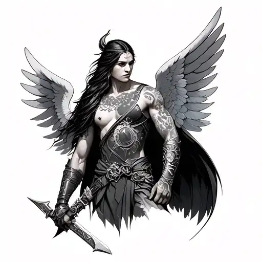 Warrior With Wing Left Arm