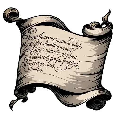 Invictus Poem Written In Elegant Calligraphy On A Scroll