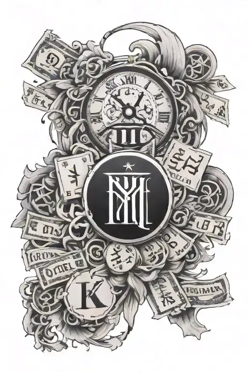 Money Falling With Roman Numerals And You Lose Some You Win Some In Japanese Letters