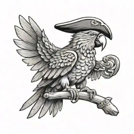 A Parrot Dressed As A Pirate