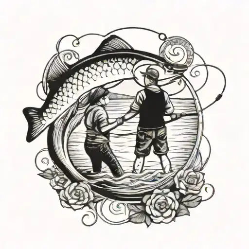 Irish Mother Son Fishing