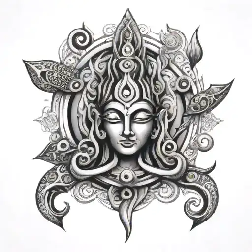 Abstract Shiva Trishul