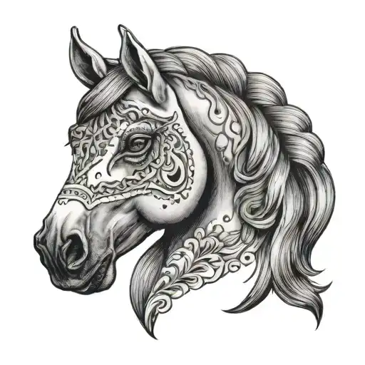 Day Of The Dead Horse Head