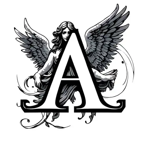 Letter A With Angel