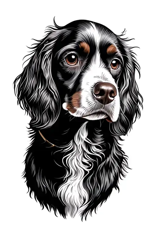 Cocker Spaniel Outline Pretty Fine Line