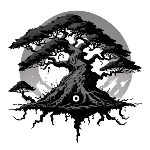 Poison Tree With Obito Trees Coming Out With His Mangekyo Sharingan