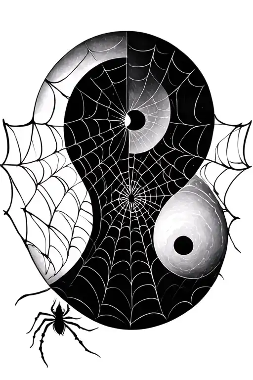 Yin Yang Spider Web