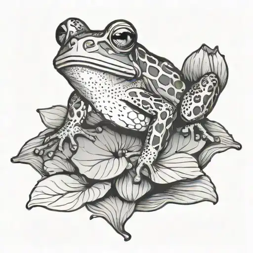Fantasy Frog On Lillypad Background