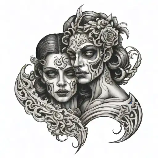 Eight Friends As Conjoined Twins