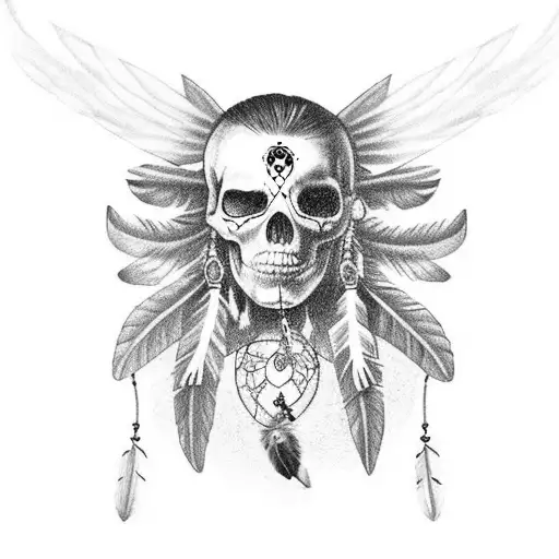 Half Dead Mexican Warrior With Dream Catcher