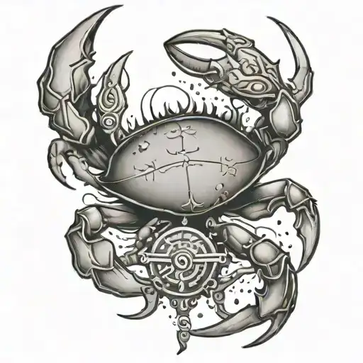 A Balance That Holds On The Left Side A Sagittarius And On The Right Side A Crab