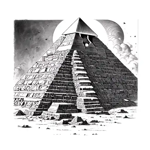 Egyptian Pyramid Being Built