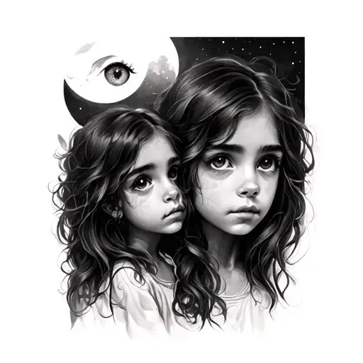 My Daughter And Moon Eyes