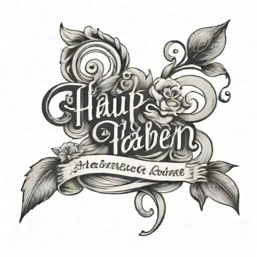 Create A Delicate Fineline Tattoo Of The Phrase 'Hauptsache Wir Haben Uns' In A Flowing Script