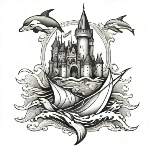 Sailboat Castle Dolphin