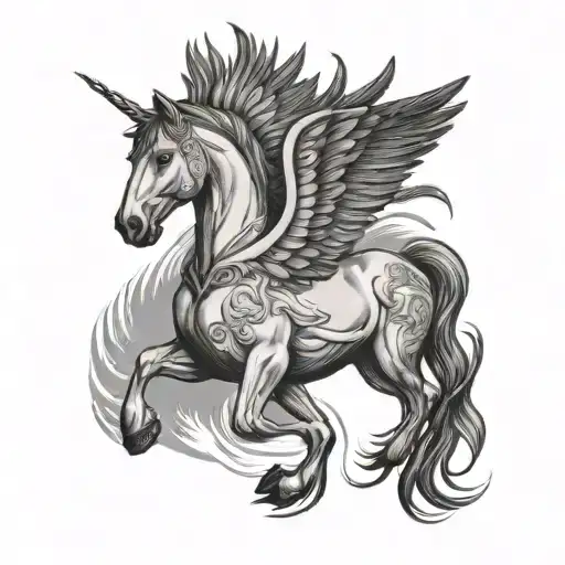 Arm Band Tattoo With Pegasus Horse