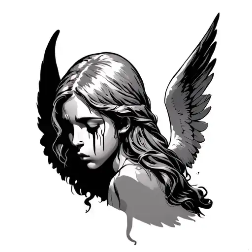 Faceless Angel Crying