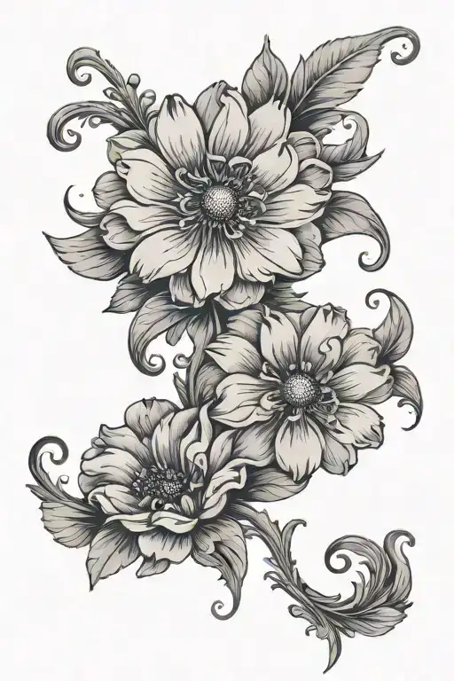 Semicolon Flowers Blooming