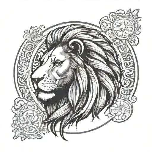 Lion Mystic Moon Hippie