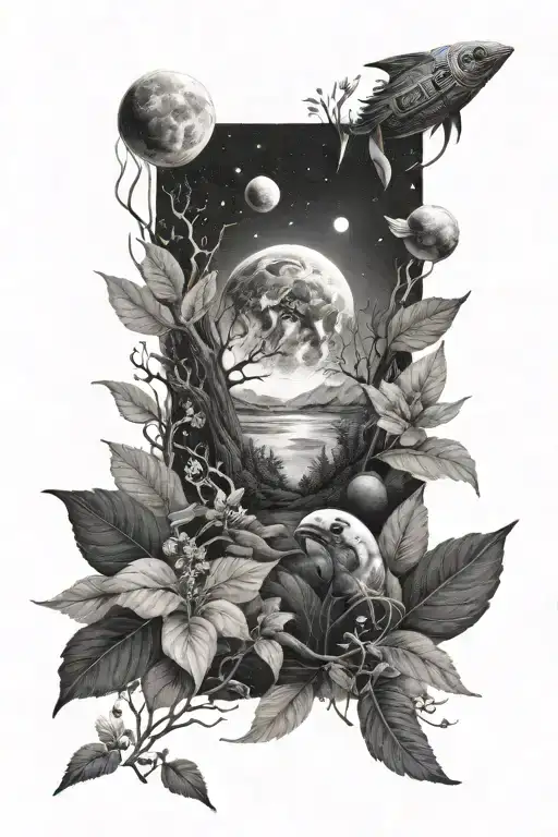 Nature Leading Into Space Themed