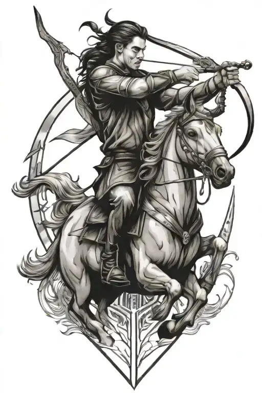 Gemini And Sagittarius Archer Riding