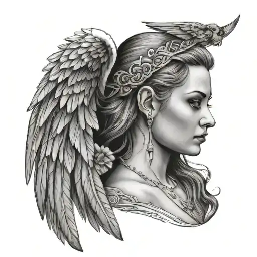 Olga With Angel Wings