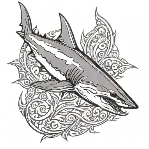 Tribal Great White Shark